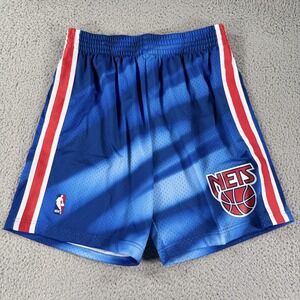 New Jersey Nets Shorts Mens Large NBA Basketball Throwback Hardwood Classics 90s